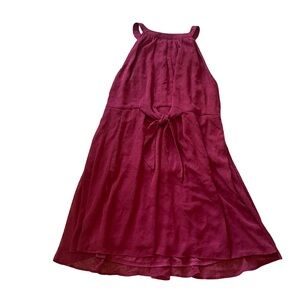 Torrid Mini Clip Dot Halter Keyhole Chiffon Dress